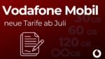 Vodafone Mobil Tarife auf dunkelrotem Hintergrund