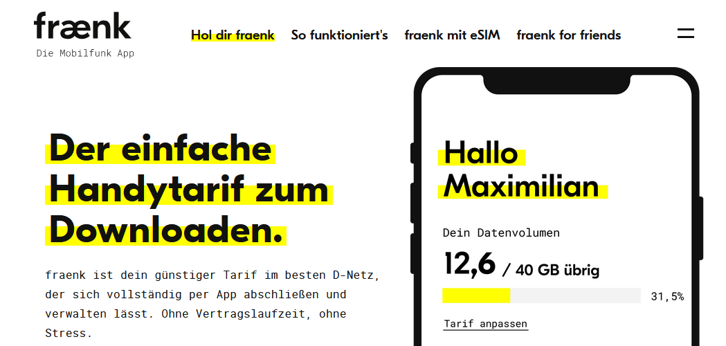 fraenk Twitch-Aktion