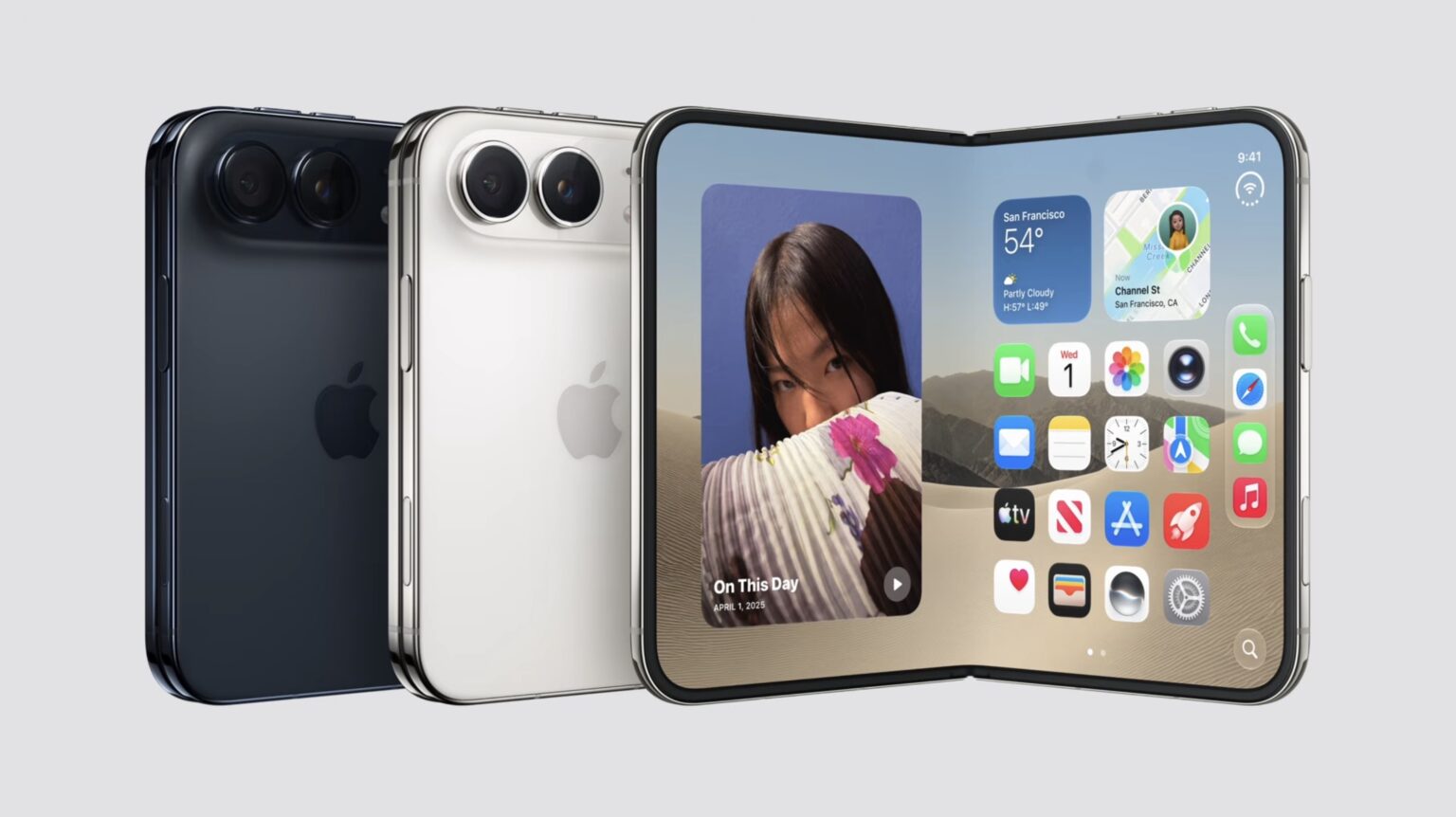 iPhone Duo White Black Display aufgeklappt